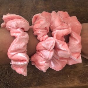 Pink scrunchies!